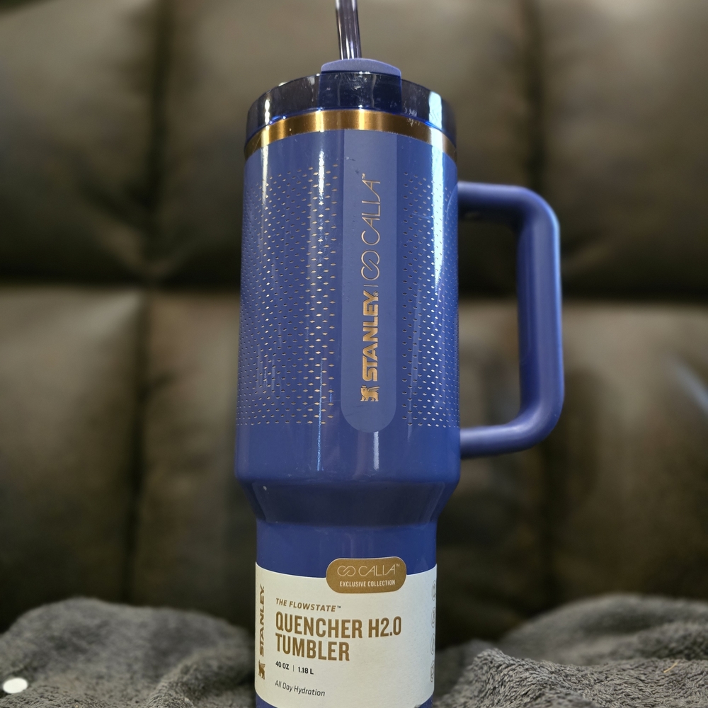 Stanley Blue and Gold Quencher H2.0 Tumbler
